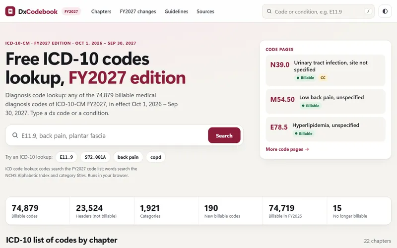 Home page of DxCodebook